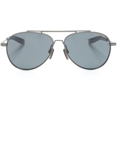 Dita Eyewear Double-bridge Pilot-frame Sunglasses - Grey