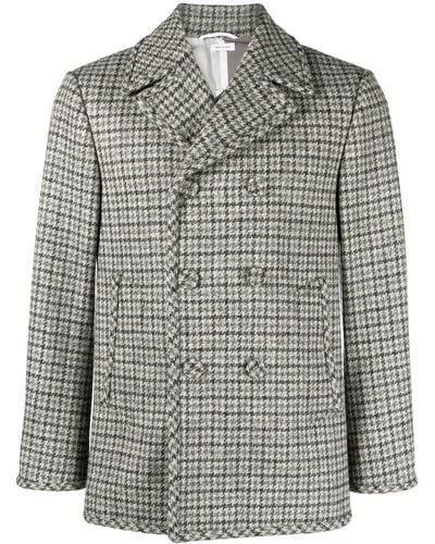 Thom Browne Houndstooth Double-breasted Blazer - Grey