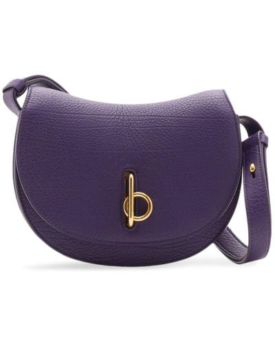 Burberry Rocking Horse Leather Mini Bag - Purple