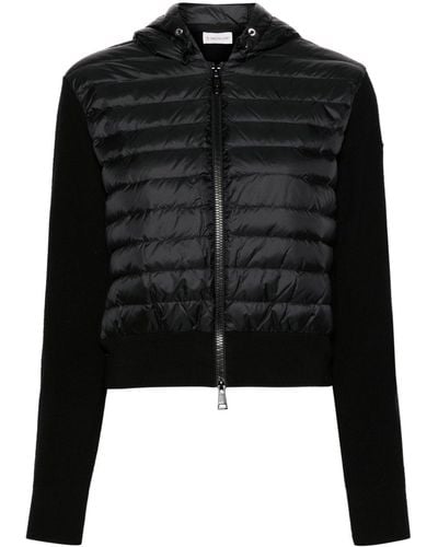 Moncler Quilted Hooded Down Jacket - Zwart