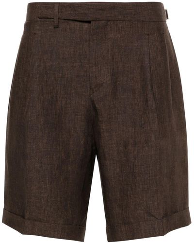 Briglia 1949 Tailored Linen Shorts - Gray
