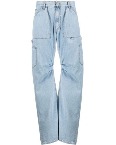 The Attico Jean ample à poches cargo - Bleu