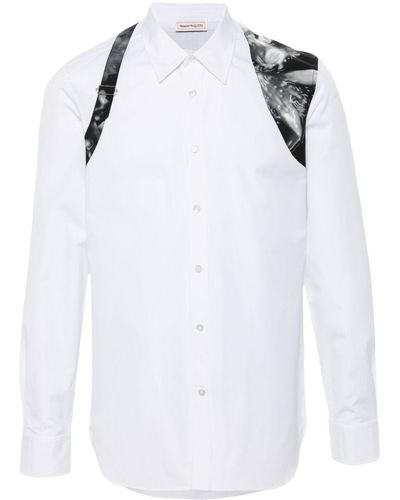 Alexander McQueen Harness Wax Flower-print Shirt - White