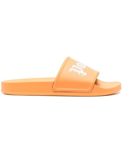 Palm Angels Slippers Met Logo-reliëf - Oranje