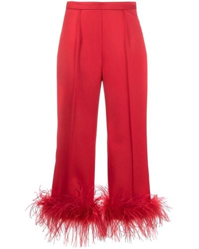 Styland Taillenhose mit Federn - Rot