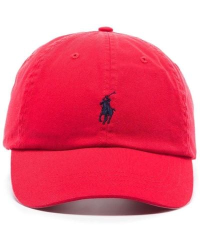 Polo Ralph Lauren Baseballkappe mit Polo Pony-Stickerei - Rot