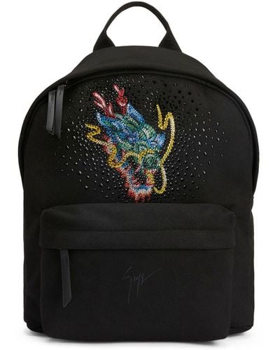 Giuseppe Zanotti Rhinestone-embellished Backpack - Black