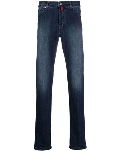 Kiton Dark-wash Straight-leg Jeans - Blue