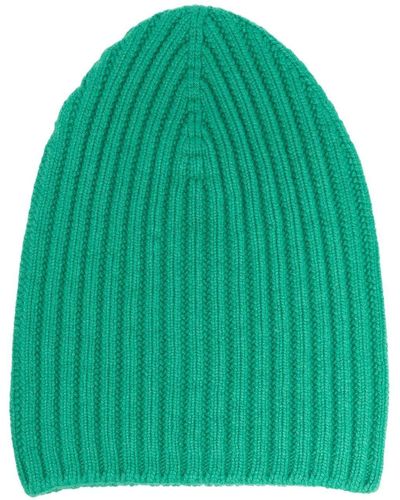 Barrie Ribbed-knit Cashmere Beanie - Green