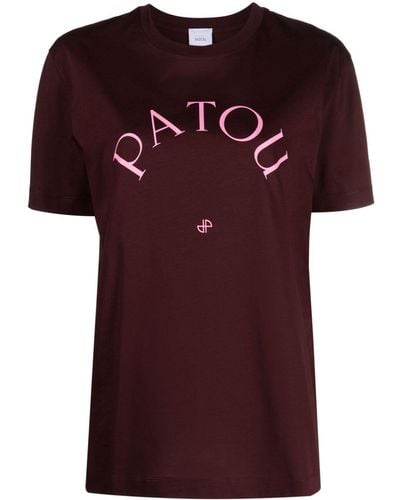 Patou T-Shirt mit Logo-Print - Rot