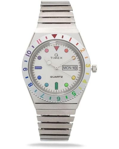 Timex Reloj Q Rainbow de 36 mm - Blanco