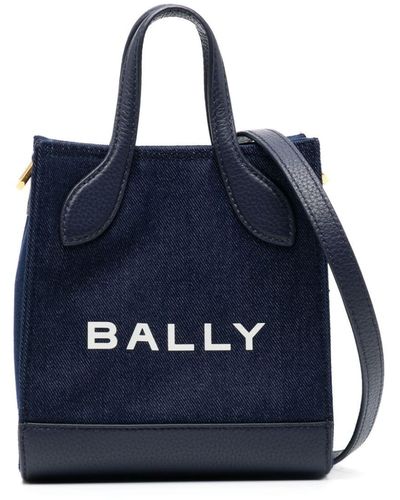 Bally Logo-print Denim Tote Bag - Blue
