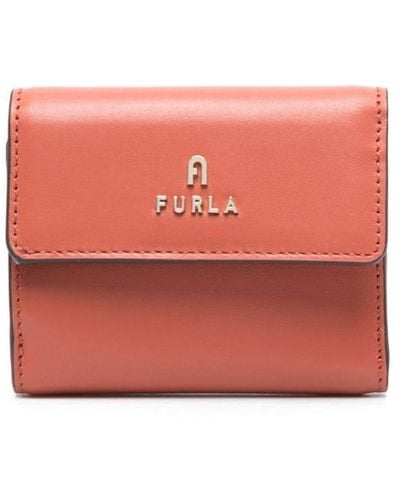 Furla Small Camelia Tri-fold Leather Wallet - Pink