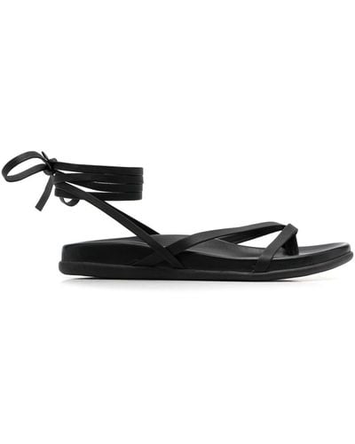 Ancient Greek Sandals Glykeria Leather Sandals - Black