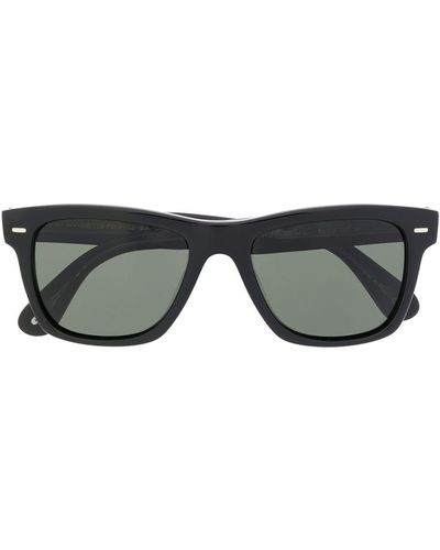 Oliver Peoples Eckige Sonnenbrille - Schwarz