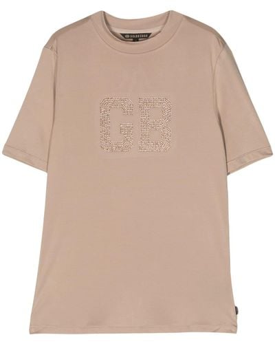 Goldbergh Felicity T-Shirt mit Logo-Verzierung - Natur