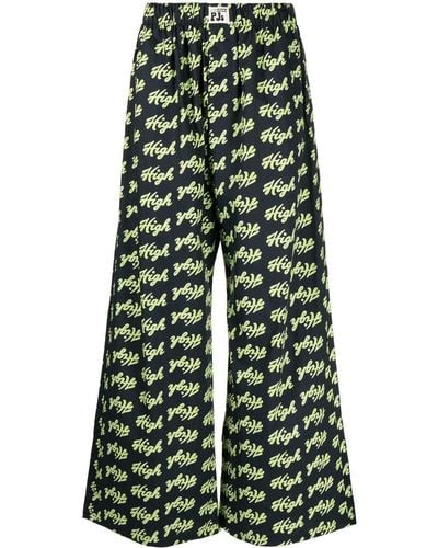 Natasha Zinko All-over High-print Pyjama Trousers - Green