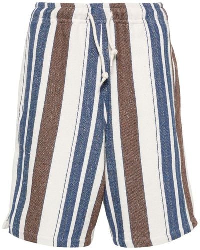 A.P.C. Paul Striped Shorts - Blue