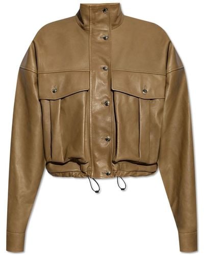 The Mannei Voiron Leather Jacket - Brown