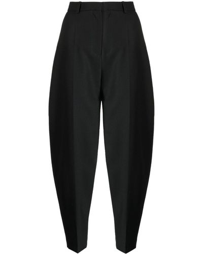 Totême High-waisted Tapered Trousers - Black