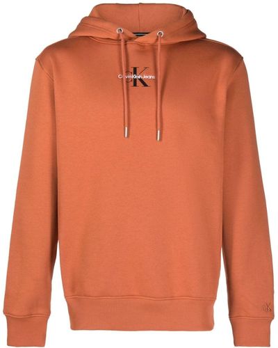 Calvin Klein Hoodie mit Logo-Print - Orange
