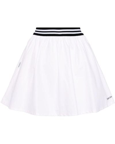 Chocoolate Logo-embroidered Cotton Skirt - White