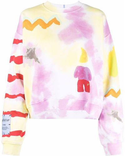 McQ Sweater Met Print - Geel