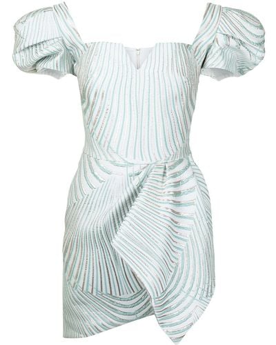 Saiid Kobeisy Brocade-pattern Mini Dress - Green