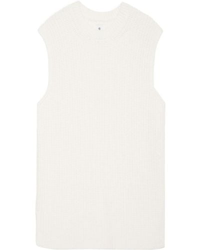 Anine Bing Olivier Cable-knit Vest - White
