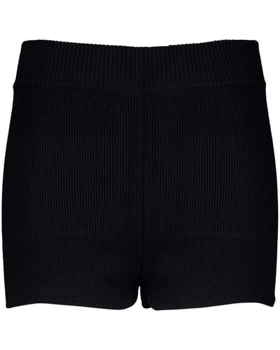 Ami Paris Ami De Coeur Mini Shorts - Black