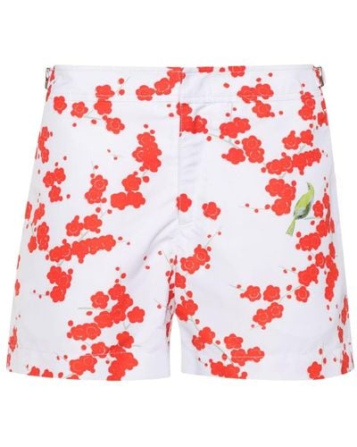 Orlebar Brown Setter Plum Blossom Swim Shorts - Red