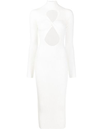 Dion Lee Cut-detail Knit Dress - White
