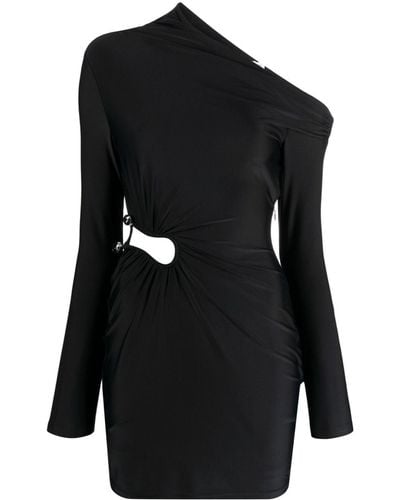 Self-Portrait Asymmetrische Mini-jurk - Zwart