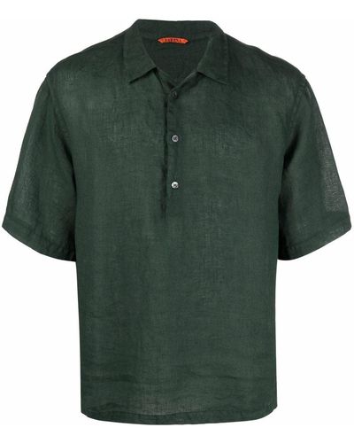 Barena Short-sleeved Linen Polo Shirt - Green