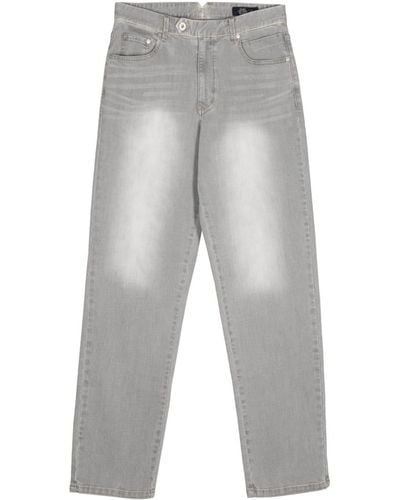 MAN ON THE BOON. Faded Effect Straight-leg Jeans - Gray