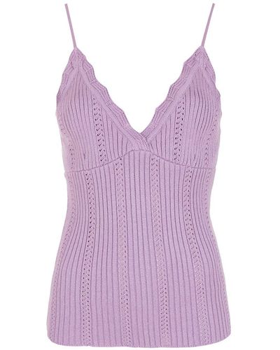 Olympiah Gestricktes Camisole-Top - Lila