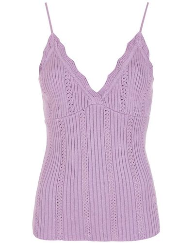 Olympiah Top tipo camisola de punto - Morado