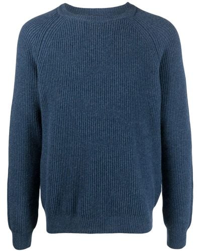 Boglioli Ribbed Cashmere Sweater - Blue