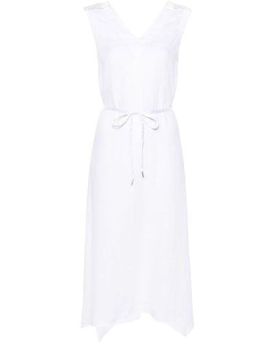 Peserico Bead-embellished Midi Dress - White