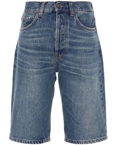 Fiorucci Short en jean à patch logo - Bleu