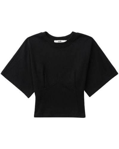 LVIR パネル Tシャツ - ブラック