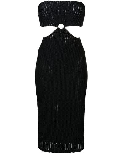 Amir Slama Cut-out Detail Midi Dress - Black