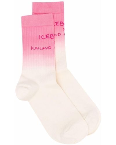 Iceberg X Kailand O. Morris Gradient-effect Socks - Pink