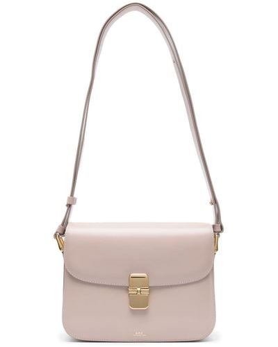 A.P.C. Grace Leather Shoulder Bag - Pink