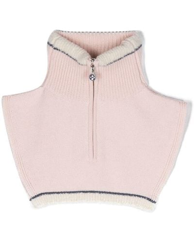 Barrie Cashmere-blend Zip-up Collar - Pink