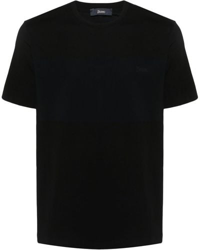 Herno T-shirt à logo en relief - Noir