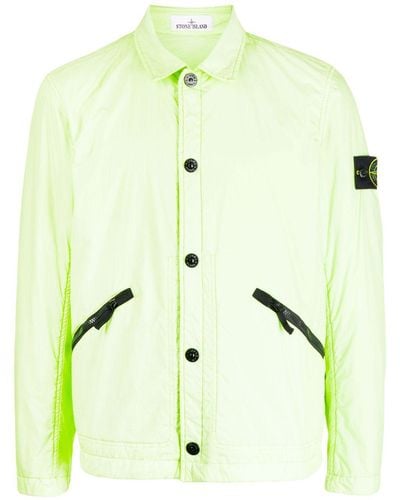 Stone Island Garment Dyed Jacket Lime Green