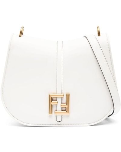 Fendi Mini C'mon Leather Tote Bag - White