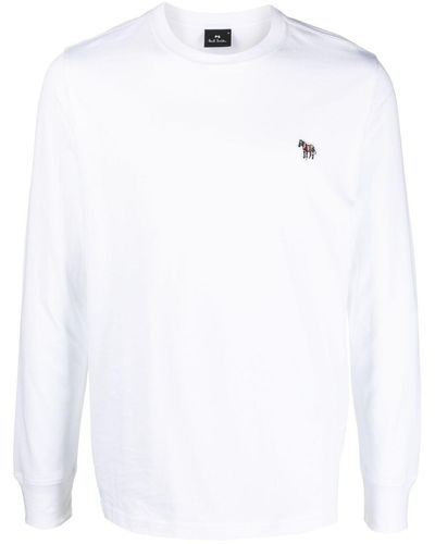 PS by Paul Smith Zebra-motif Cotton T-shirt - White