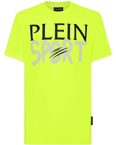 Philipp Plein T-shirt en coton à logo SS imprimé - Jaune